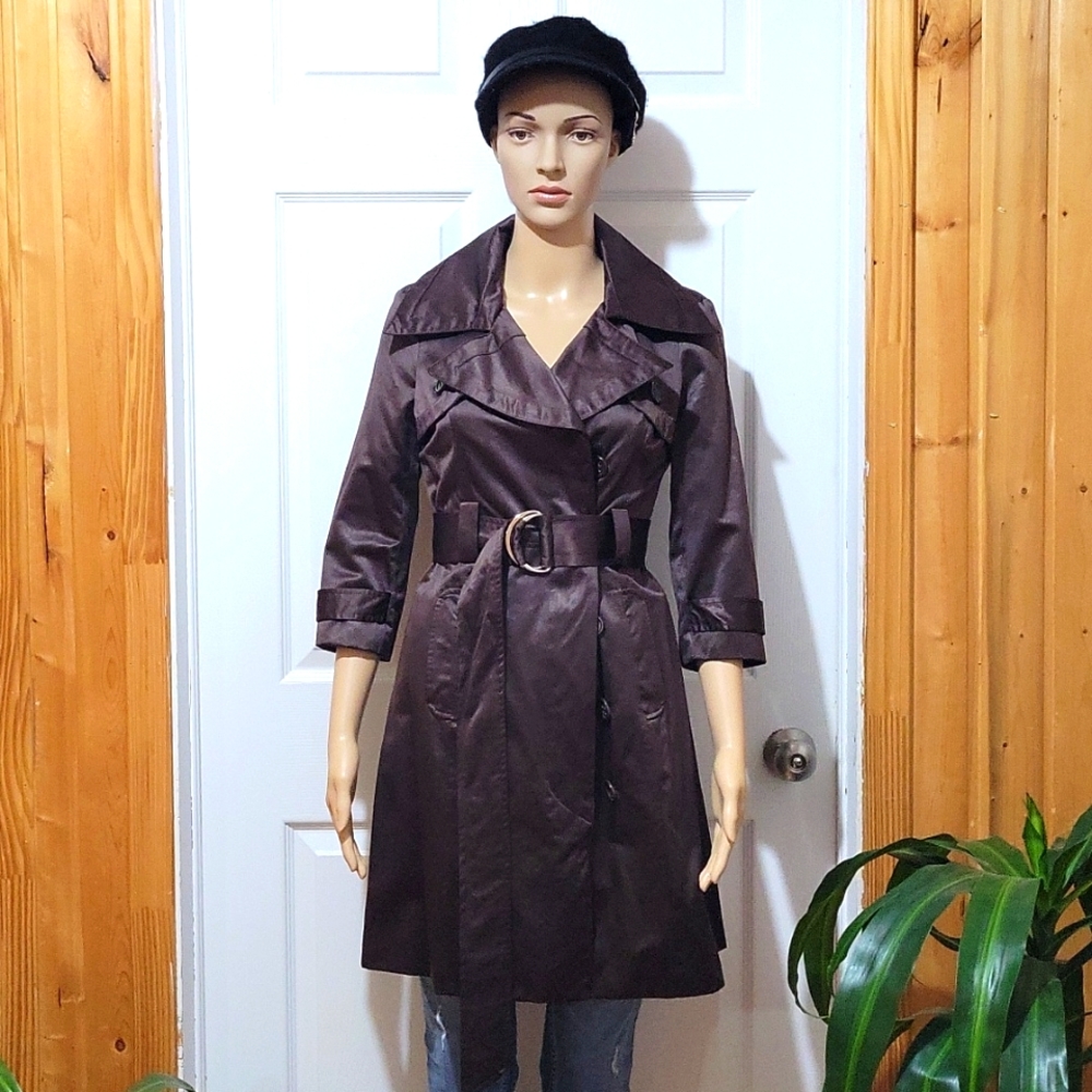 Bebe Belted Single Breasted Trench